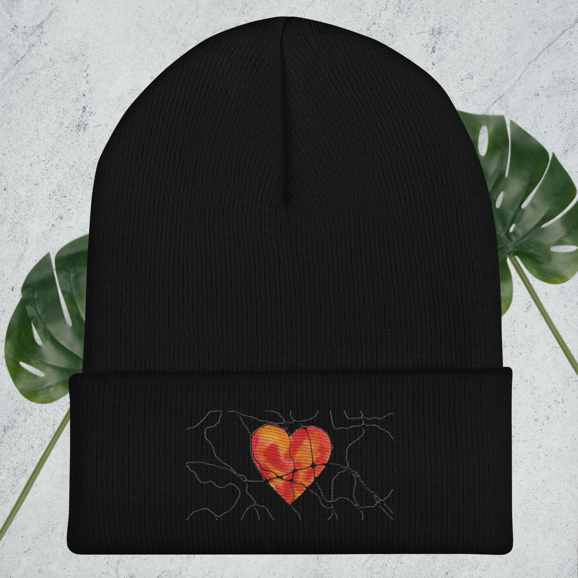 Your Heart Embroidered Cuffed Beanie – HeartFelt
