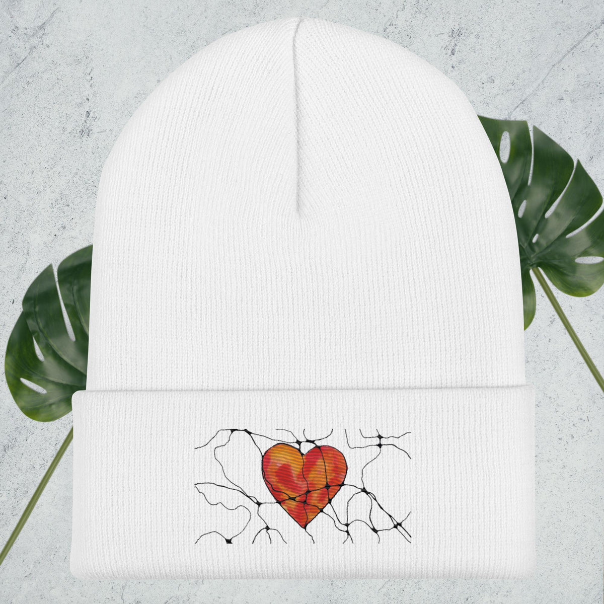 Your Heart Embroidered Cuffed Beanie – HeartFelt
